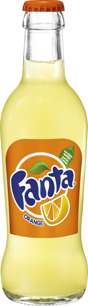 Fanta Orange fles glas klein 20 cl.