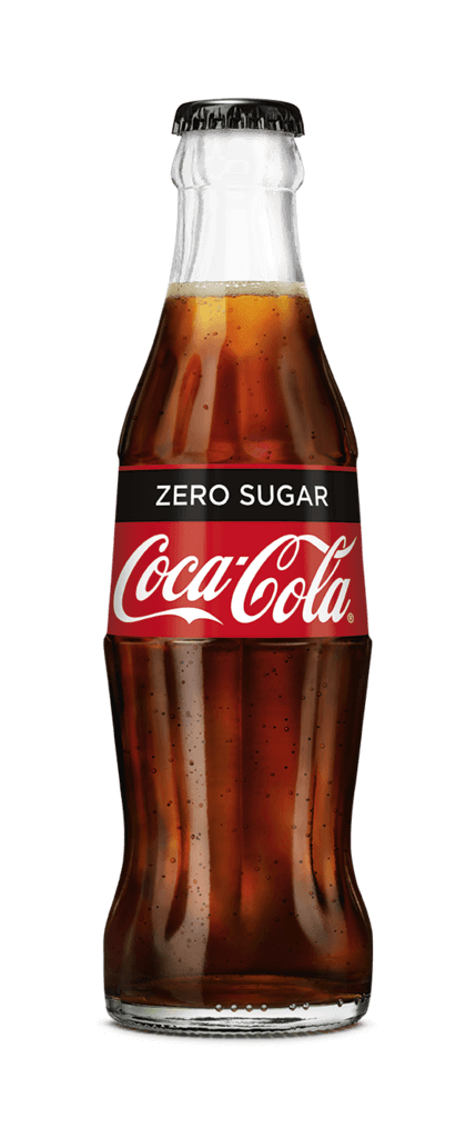 Coca Cola zero Sugar fles glas klein 20 cl.