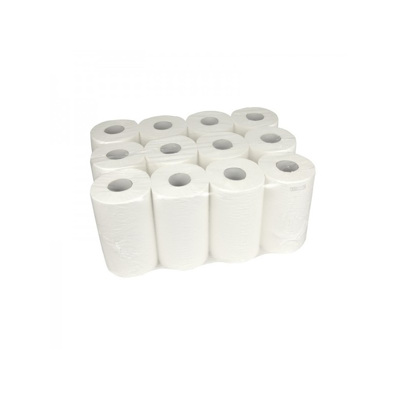 Poetsrol MINI (handdoelrol) 100% cellulose 1 laags 19 cm