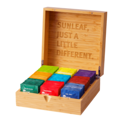Sunleaf bamboe theekist 9 vaks